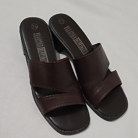 The Leathet Collection, Retro  Brown Sandals 7.5 - Picture 1 of 7